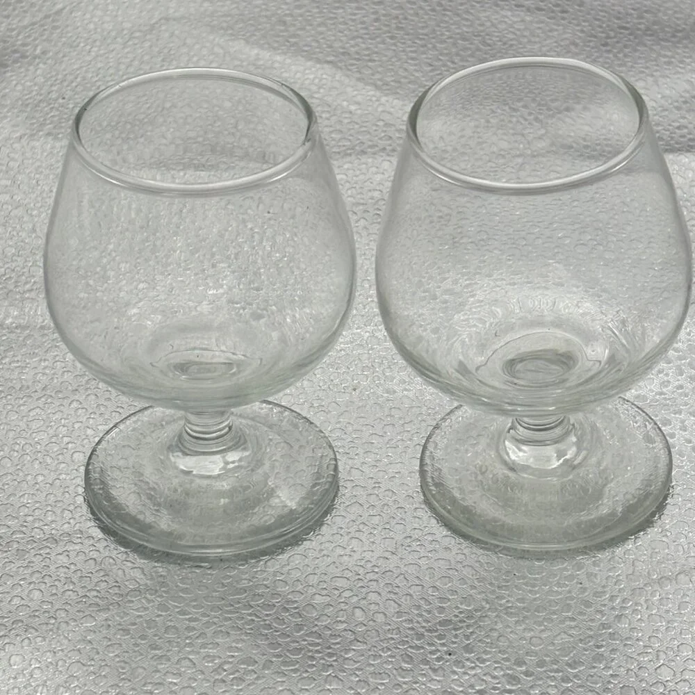 Mini Brandy Snifter‎ Glasses Set Of 2 Clear Cognac Barware 4